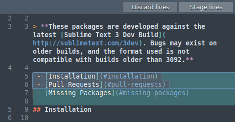 Sublime Merge Line Staging View
